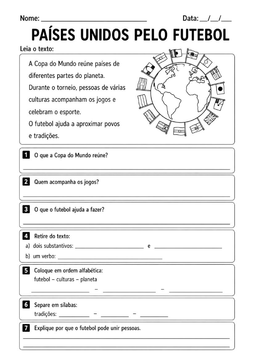 Atividades copa do mundo 2º ano prontas para imprimir para baixar página 4